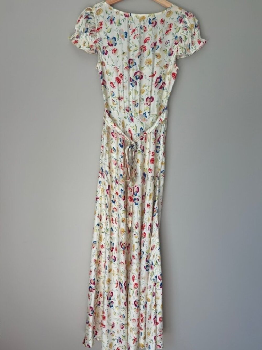 NEW DOEN Valerine SIlk Blend Dress Windswept Blooms Cream Floral | US XS - Picture 11 of 16